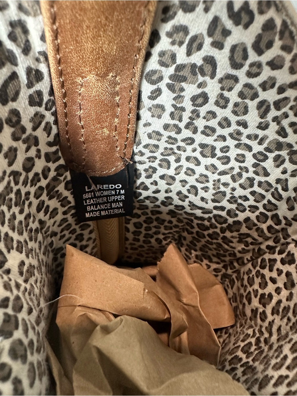 Laredo Women’s Cowboy Boots Size 7M – Brown Suede Western Leopard Studded - Picture 9 of 9